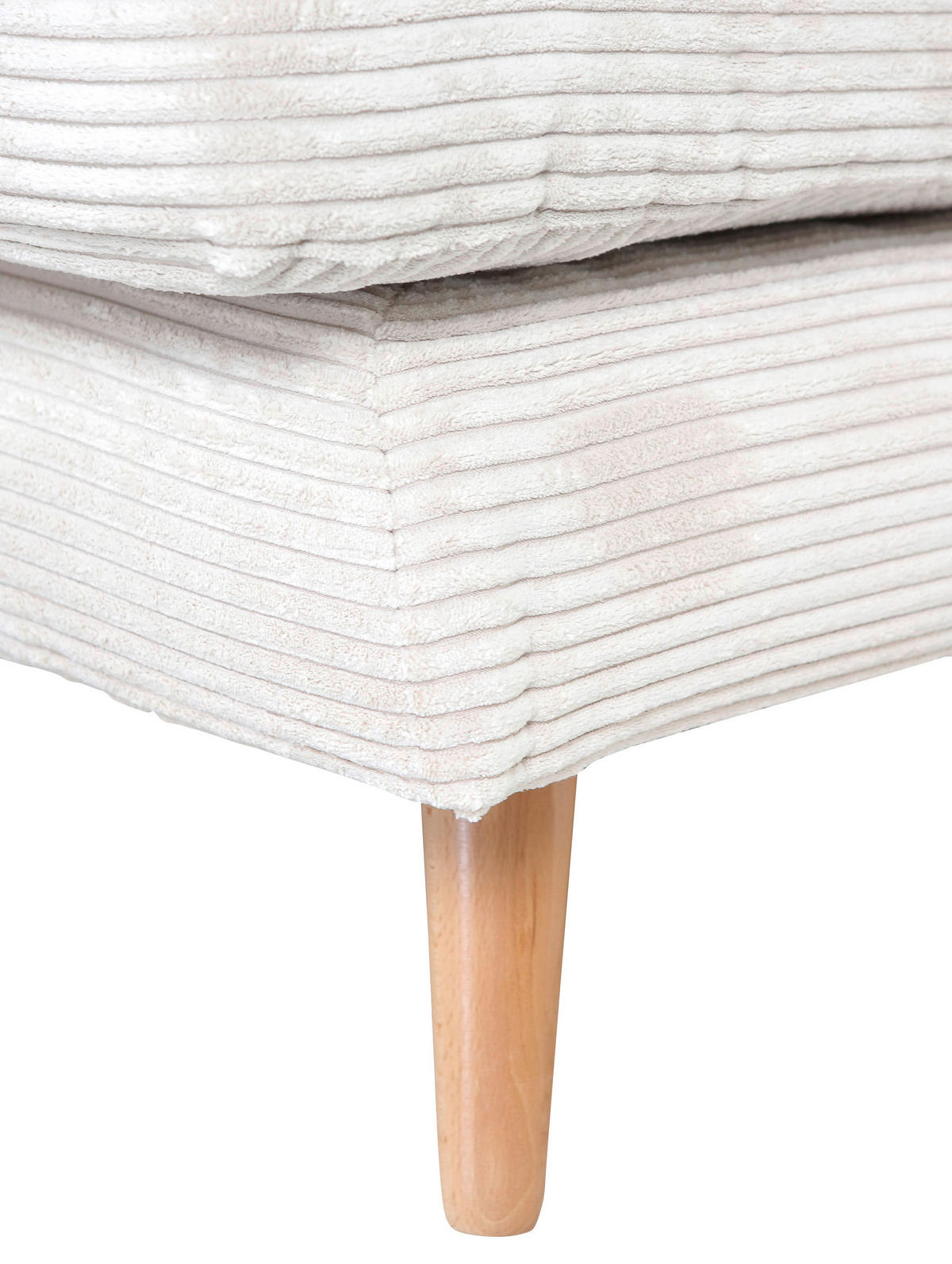 ECKSOFA Beige Cord  - Beige/Naturfarben, ROMANTIK / LANDHAUS, Holz/Textil (140/270cm) - Landscape