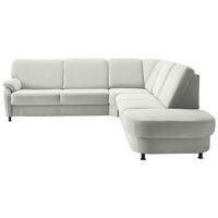ECKSOFA  in Flachgewebe Silberfarben  269/287 cm  - Silberfarben/Schwarz, KONVENTIONELL, Textil/Metall (269/287cm) - Beldomo System