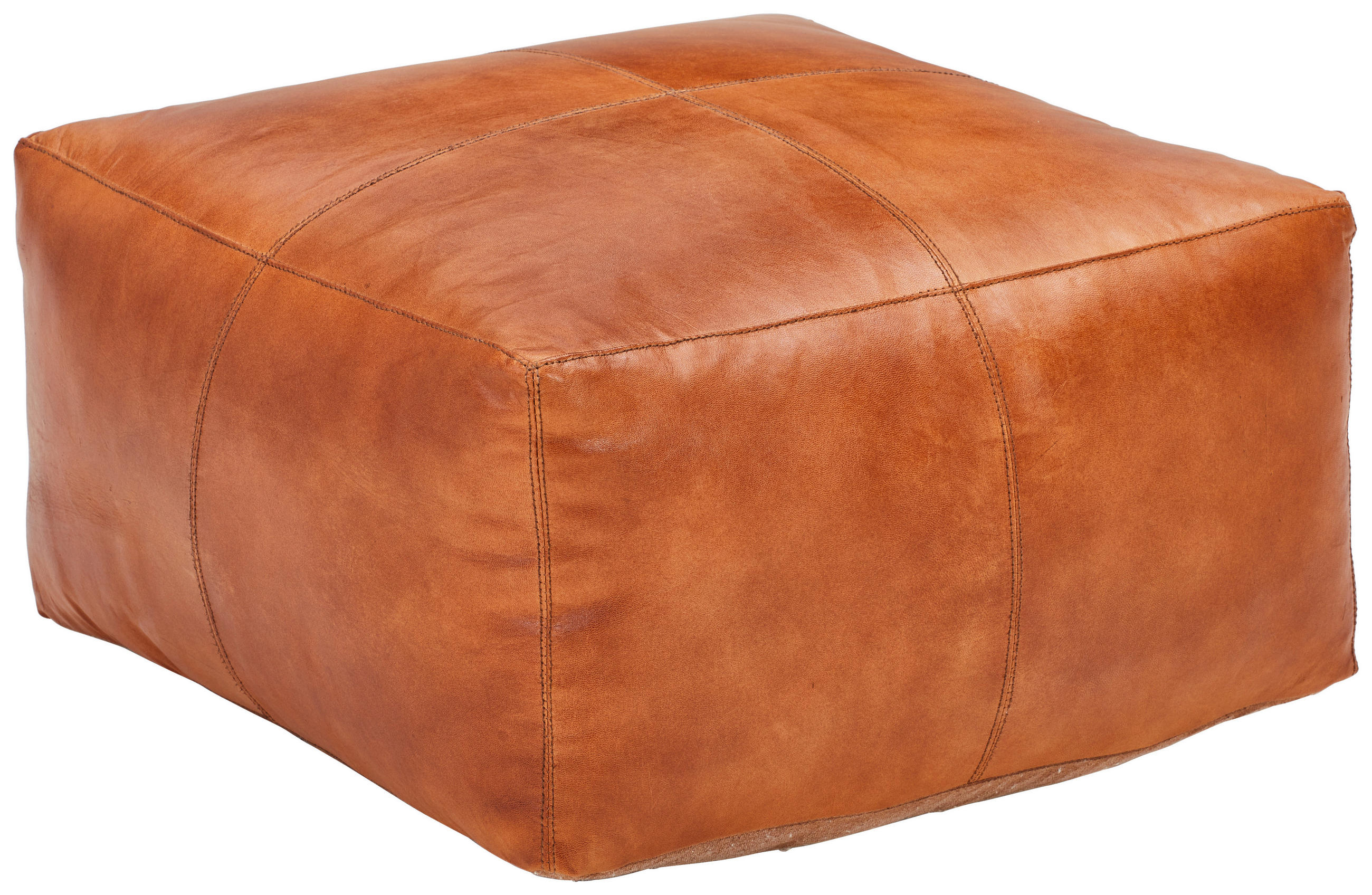 SEDACÍ PODUŠKA, 60/35/60 cm - hnědá, Lifestyle, kůže (60/35/60cm) - Livetastic