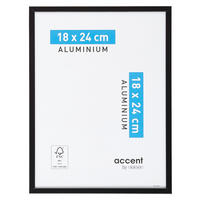 BILDERRAHMEN 18/24 cm  - Schwarz, Basics, Glas/Metall (18/24cm) - Nielsen