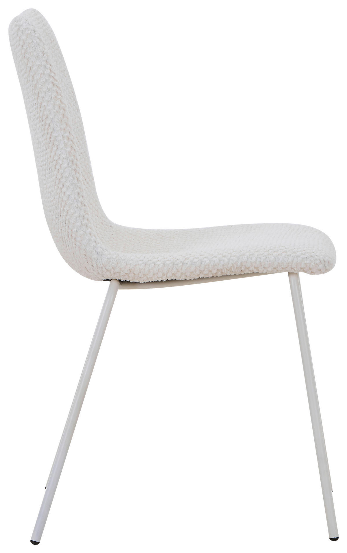 STUHL Webstoff Weiß  - Weiß, Design, Textil/Metall (45/86,5/57cm) - home24