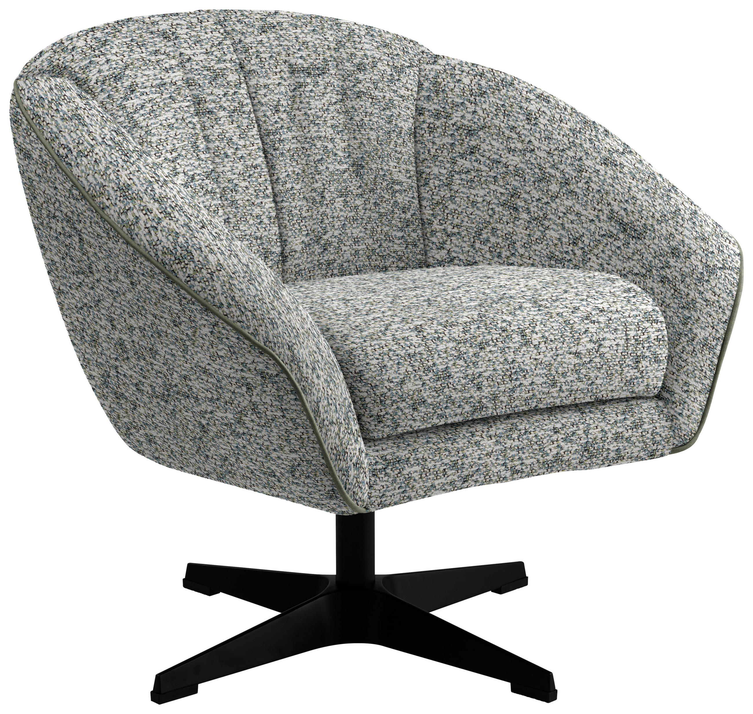 FÅTÖLJ i textil mintgrön  - mintgrön/svart, Design, metall/textil (80/78/80cm) - MID.YOU