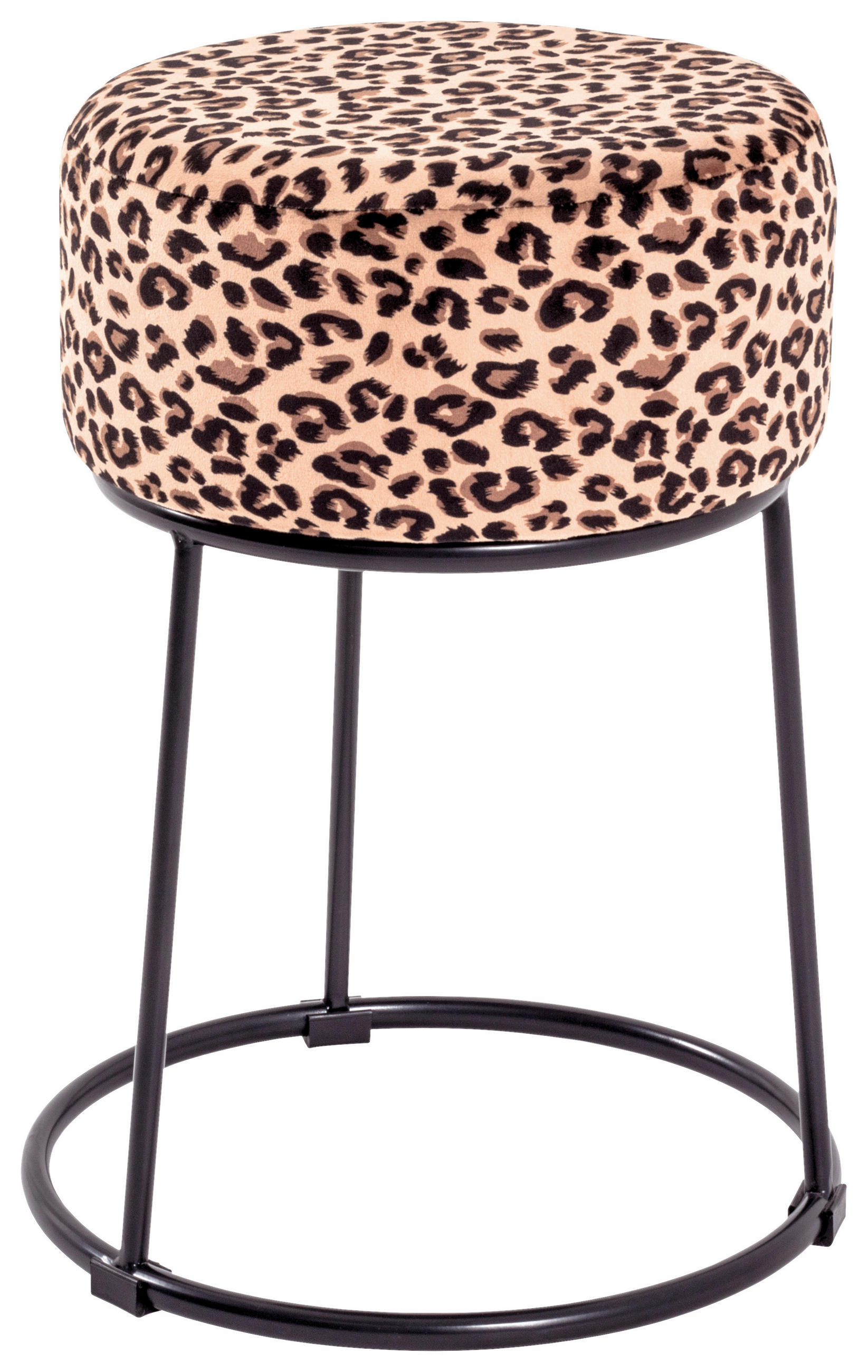 HOCKER in Metall, Textil, Holzwerkstoff Multicolor, Schwarz  - Multicolor/Schwarz, Design, Holzwerkstoff/Textil (30/46/30cm)