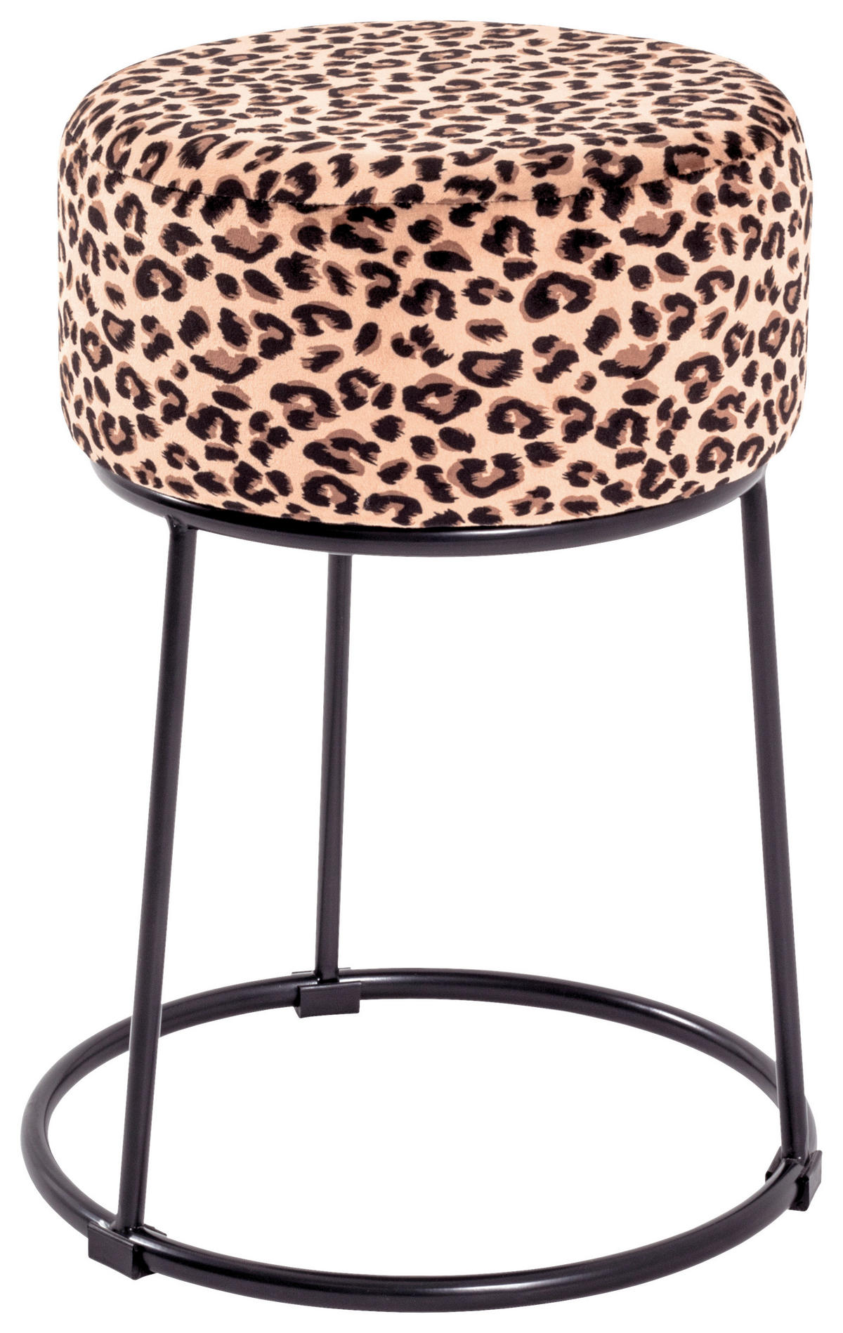 HOCKER in Metall, Textil, Holzwerkstoff Multicolor, Schwarz  - Multicolor/Schwarz, Design, Holzwerkstoff/Textil (30/46/30cm)