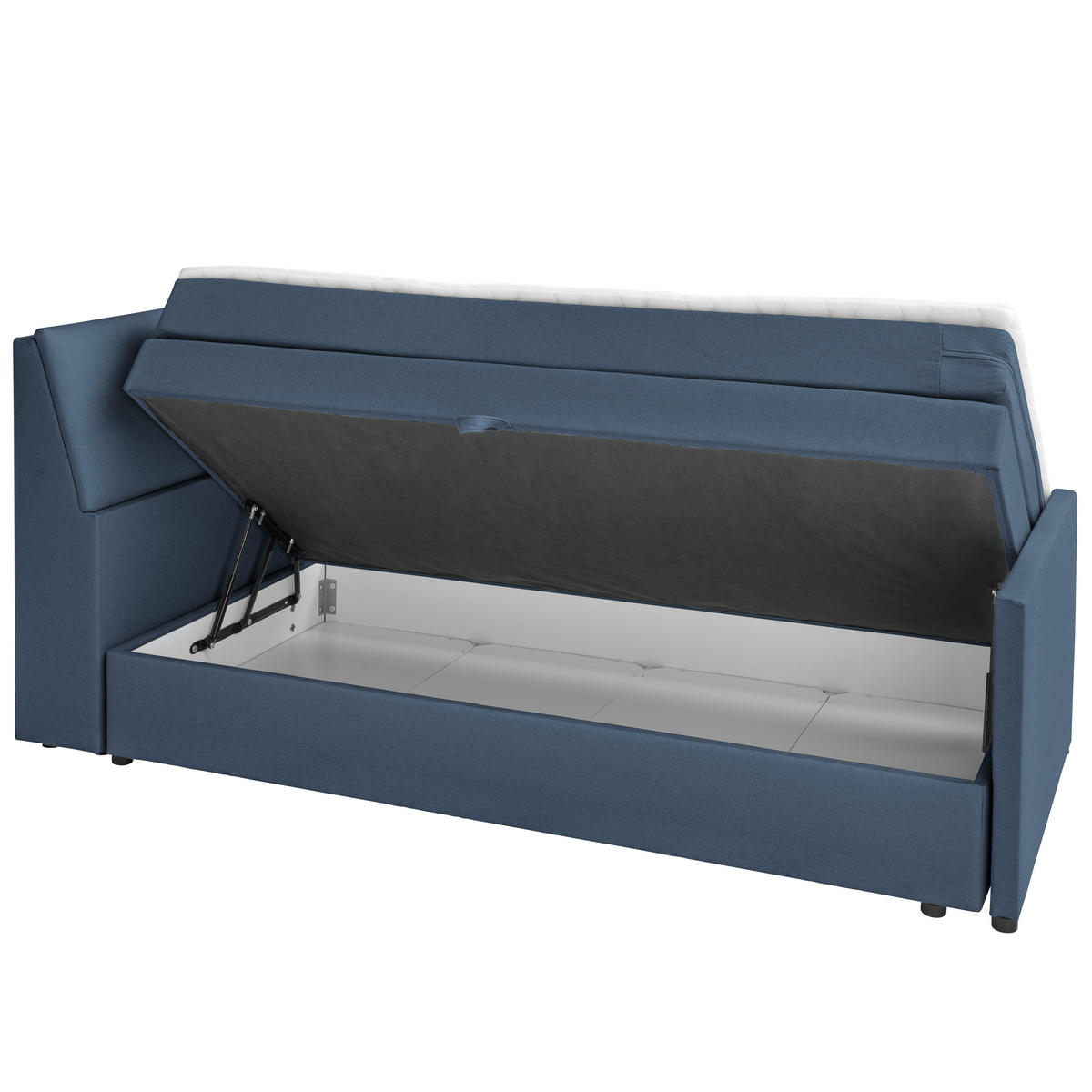 BOXSPRINGBETT 100/200 cm  in Blaugrau  - Blaugrau, Modern, Holz/Textil (100/200cm) - MID.YOU