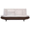 SCHLAFSOFA Mikrofaser, gesteppt Taupe, Braun  - Taupe/Schwarz, MODERN, Holz/Textil (194/90/100cm) - P & B
