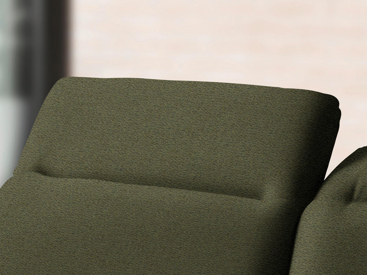 ECKSOFA Grün Chenille  - Schwarz/Grün, Design, Textil/Metall (180/289cm) - Stylife