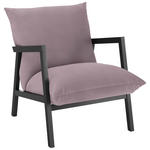 SESSEL in Mikrofaser Flieder  - Wengefarben/Flieder, Design, Holz/Textil (63/76/80cm) - Carryhome