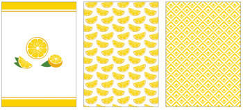 KONYHARUHASZETT 3 részes sárga, fehér  - sárga/fehér, Konventionell, textil (50/70cm) - Esposa