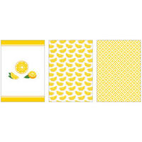 KONYHARUHASZETT 3 részes sárga, fehér  - sárga/fehér, Konventionell, textil (50/70cm) - Esposa