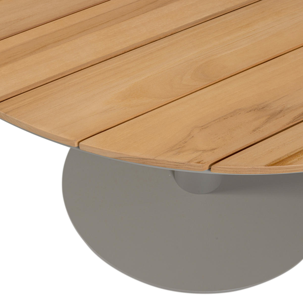 GARTENTISCH 122/122/75 cm Metall, Holzwerkstoff rund  - Naturfarben, MODERN, Holzwerkstoff/Metall (122/122/75cm) - Livetastic