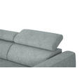 ECKSOFA in Webstoff Grau  205/280 cm  - Schwarz/Grau, Design, Textil/Metall (205/280cm) - Xora