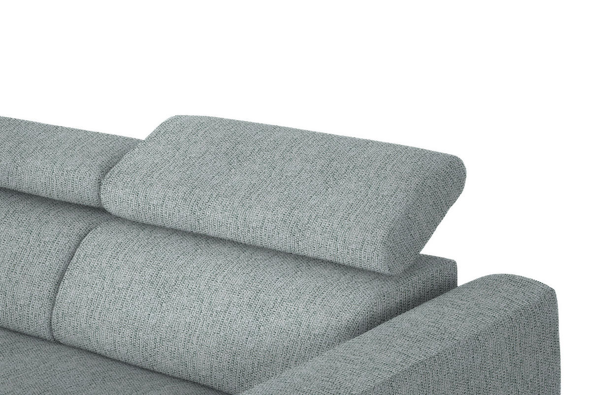 ECKSOFA in Webstoff Grau  205/280 cm  - Schwarz/Grau, Design, Textil/Metall (205/280cm) - Xora