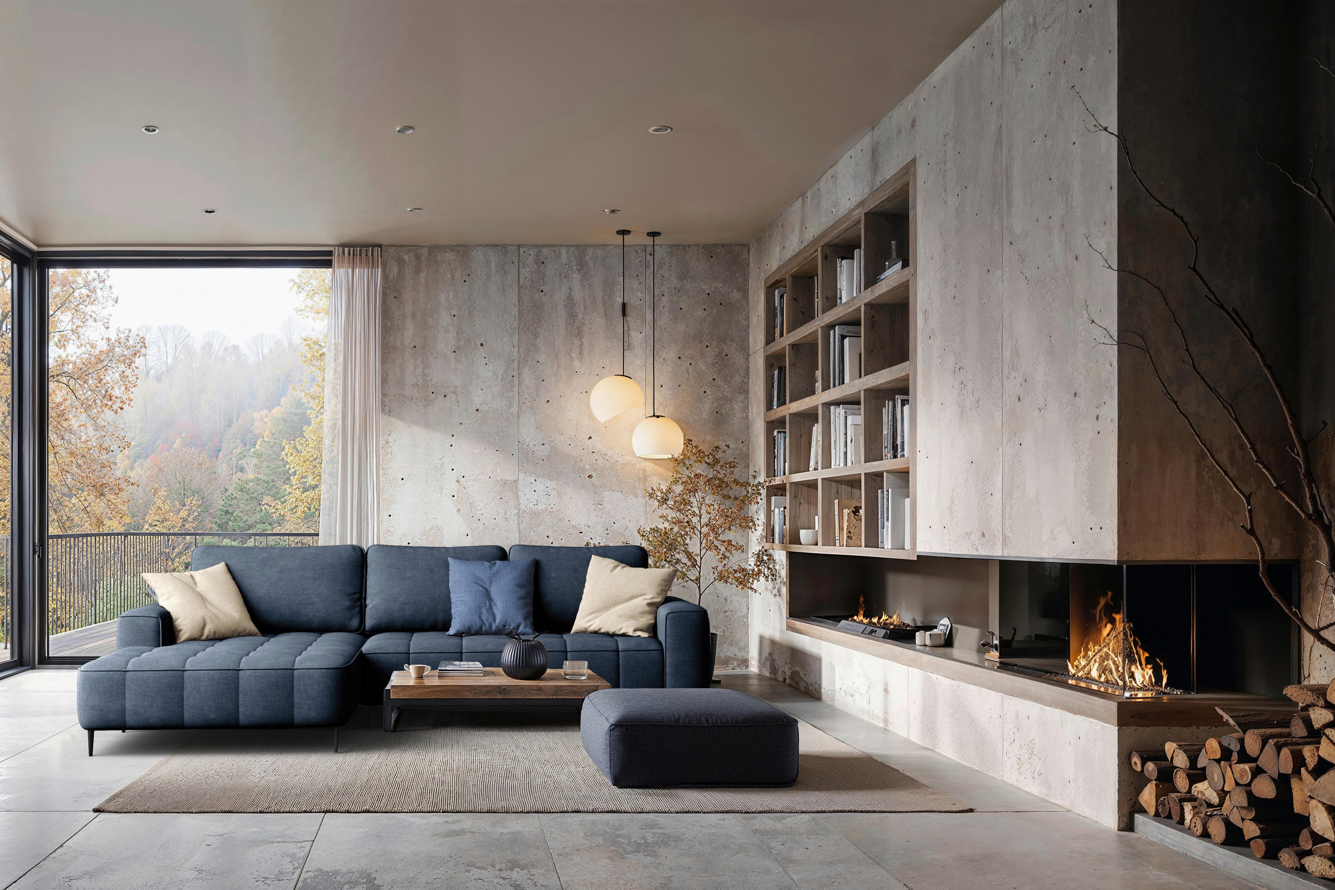 Livetastic Eckschlafsofa Florence Petrol 280x166 cm