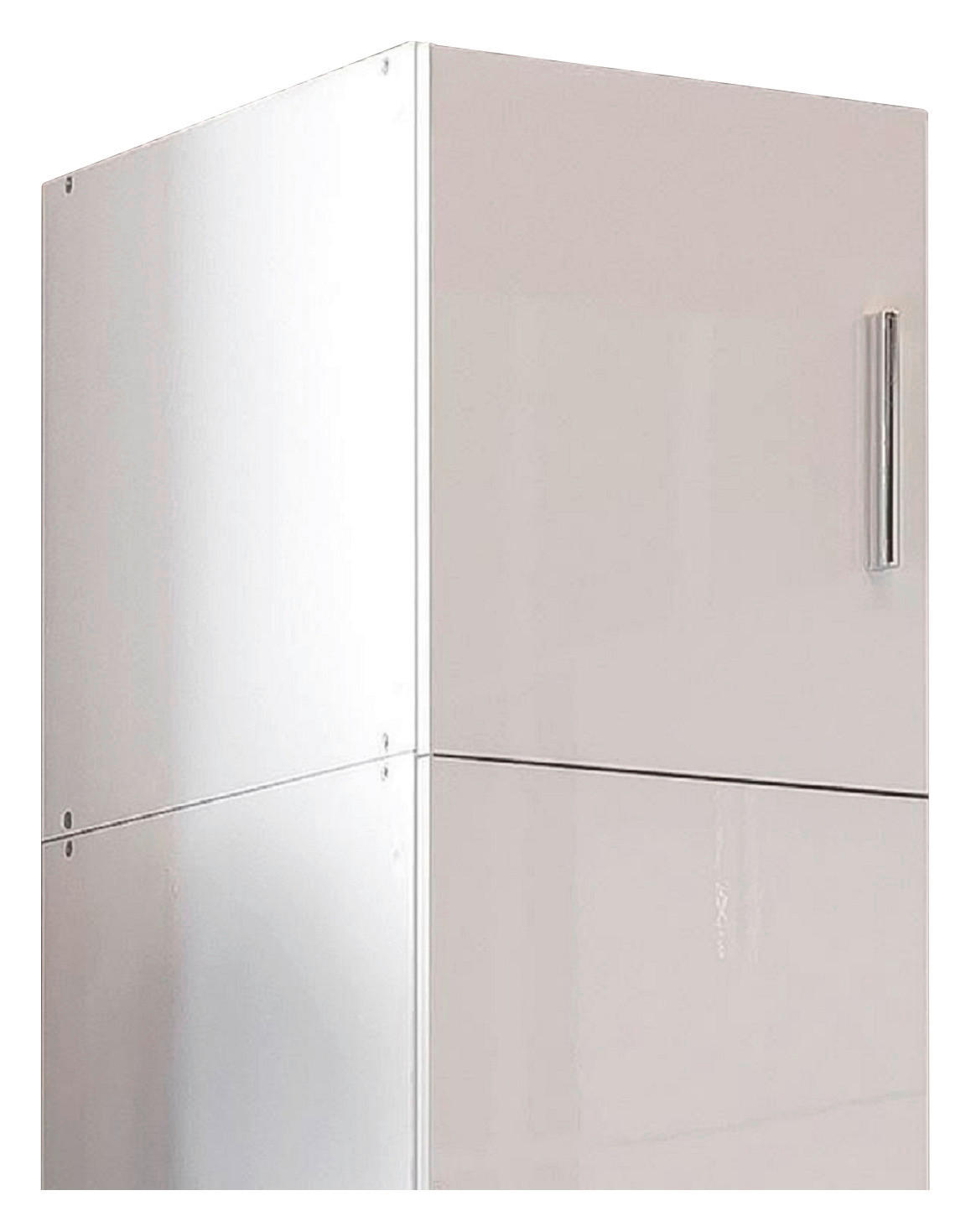 AUFSATZSCHRANK Weiß - Chromfarben/Weiß, KONVENTIONELL, Kunststoff (30/40/40cm) - Xora