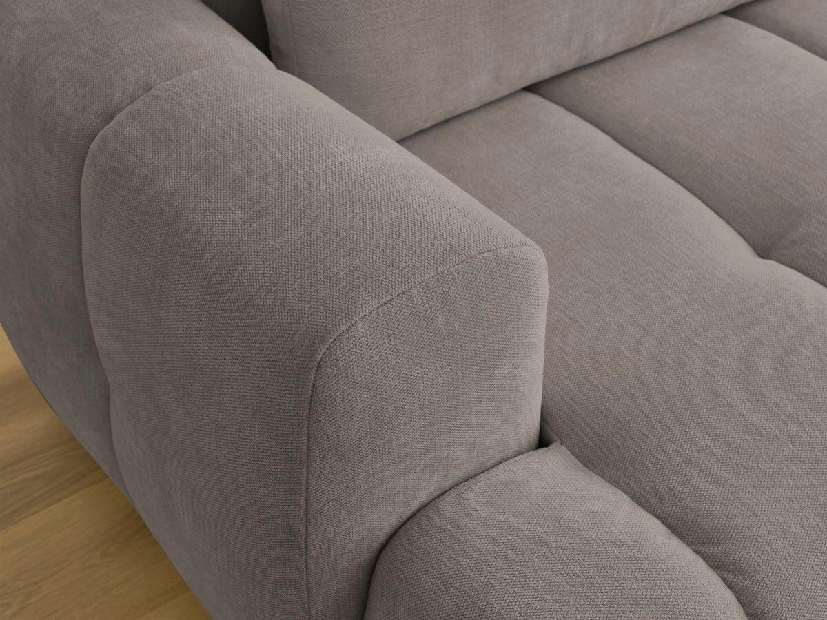ECKSCHLAFSOFA FUJI Leinenoptik Taupe  inkl.  - Taupe/Schwarz, MODERN, Kunststoff/Textil (292/160cm)