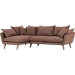 WOHNLANDSCHAFT in Mikrofaser Braun  - Naturfarben/Braun, Trend, Holz/Textil (267/170cm) - Ambia Home