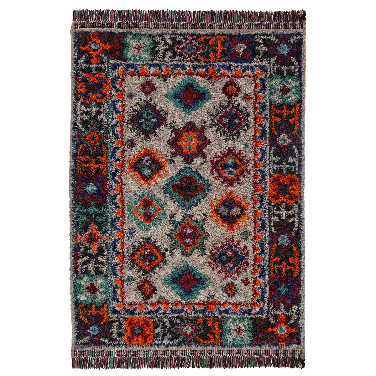 HOCHFLORTEPPICH 133/190 cm Multicolor rechteckig  - Multicolor, Basics, Kunststoff/Textil (133/190cm) - Flair Rugs