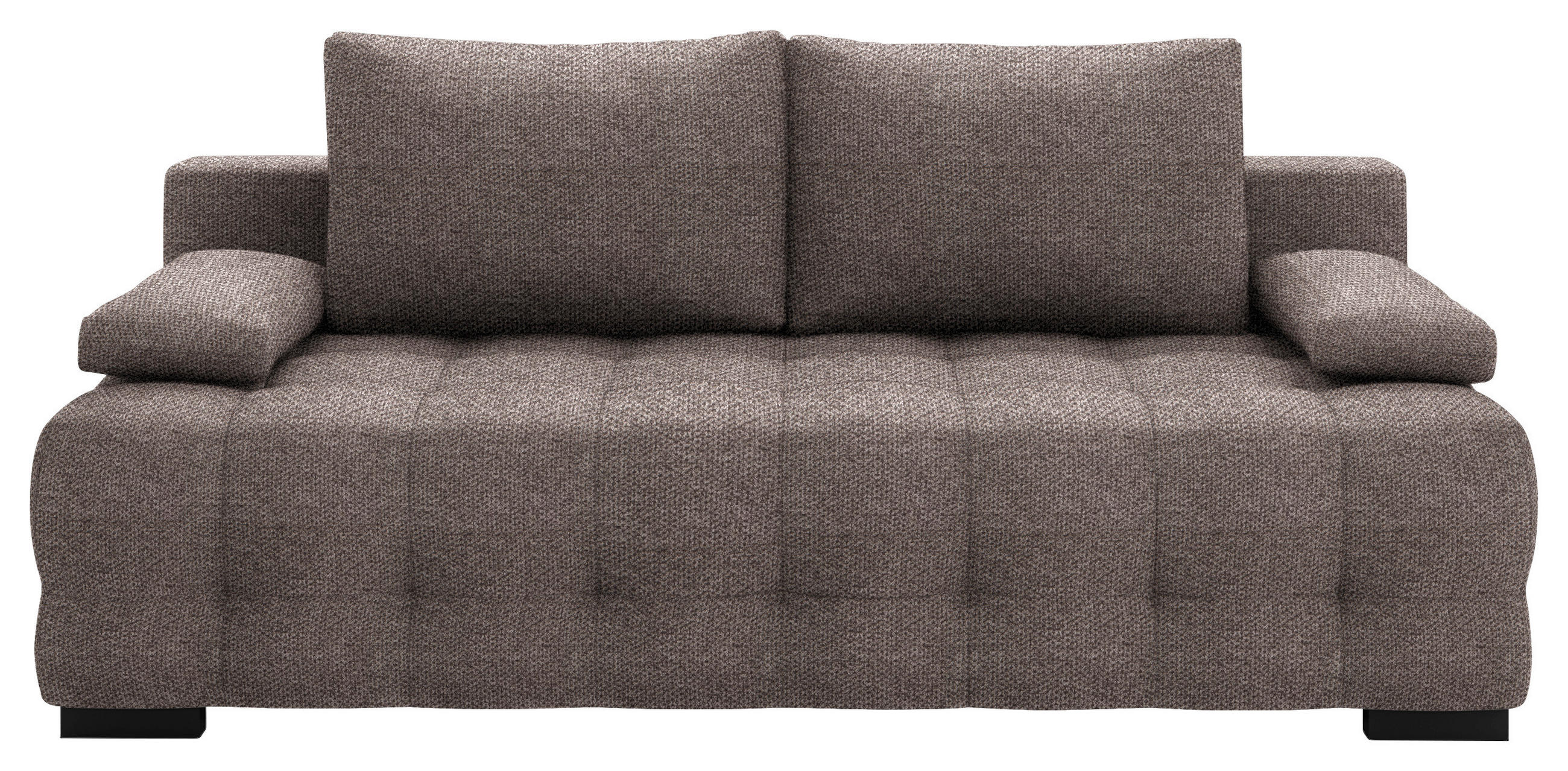 SCHLAFSOFA Struktur Braun  - Schwarz/Braun, KONVENTIONELL, Kunststoff/Textil (209/96/100cm) - Stylife