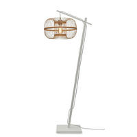 STOJACÍ LAMPA, 150/38/55 cm - bílá/přírodní barvy, Trend (150/38/55cm) - Good & Mojo