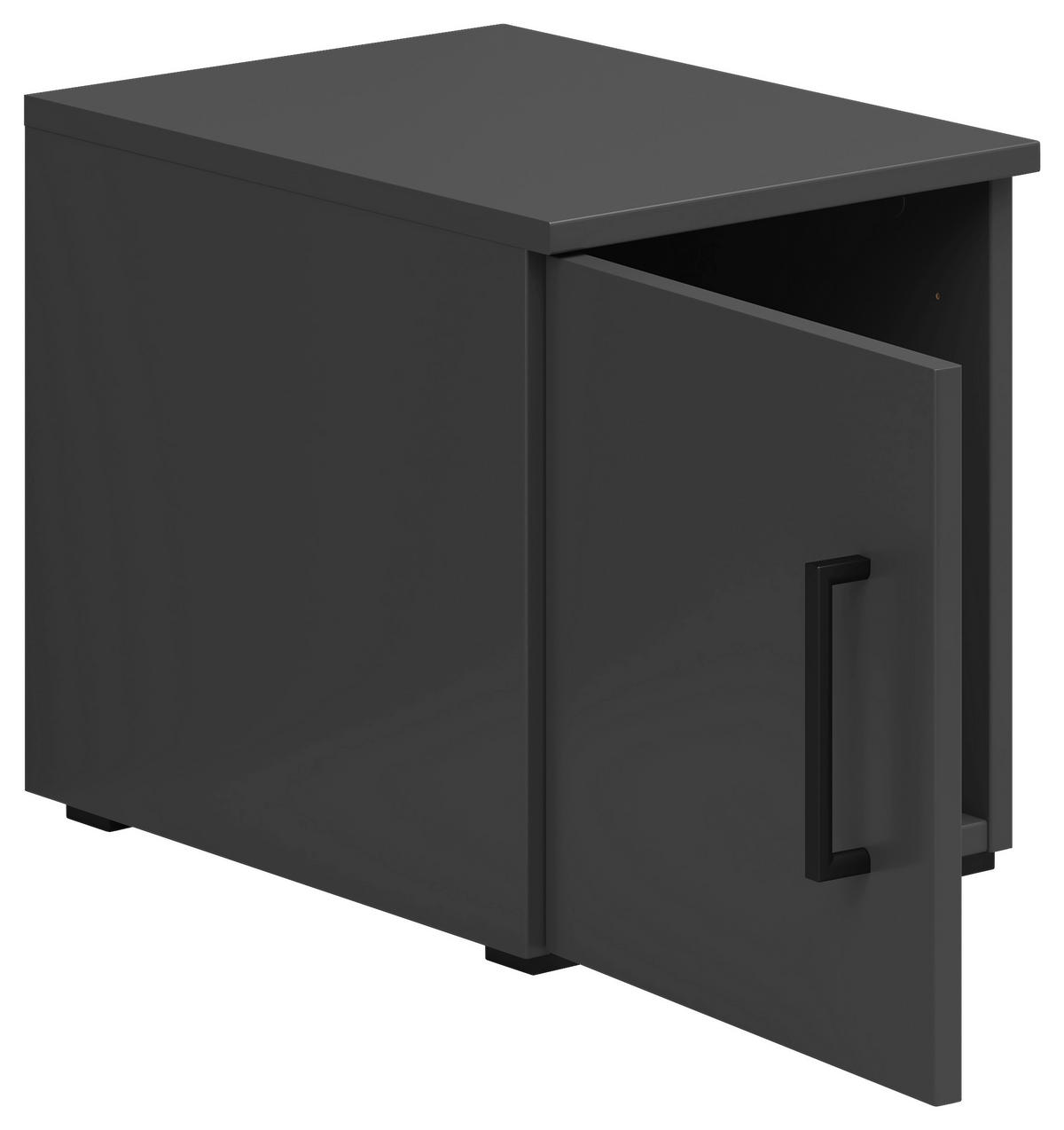 AUFSATZSCHRANK 30/35/40 cm   - Schwarz/Graphitfarben, Modern, Holzwerkstoff/Kunststoff (30/35/40cm) - Carryhome
