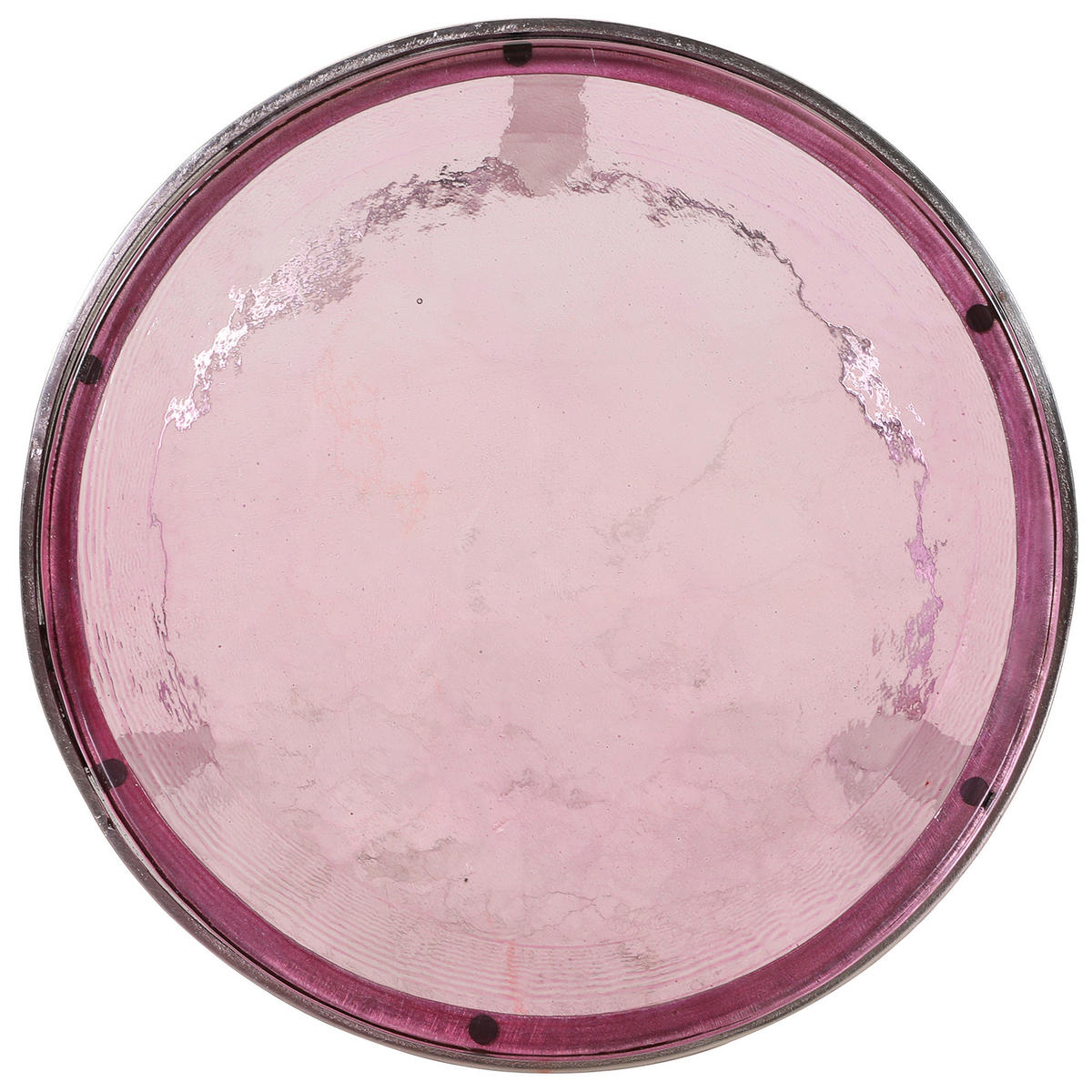 BEISTELLTISCHSET rund Lila, Silberfarben  - Lila/Silberfarben, Design, Glas/Metall - Landscape