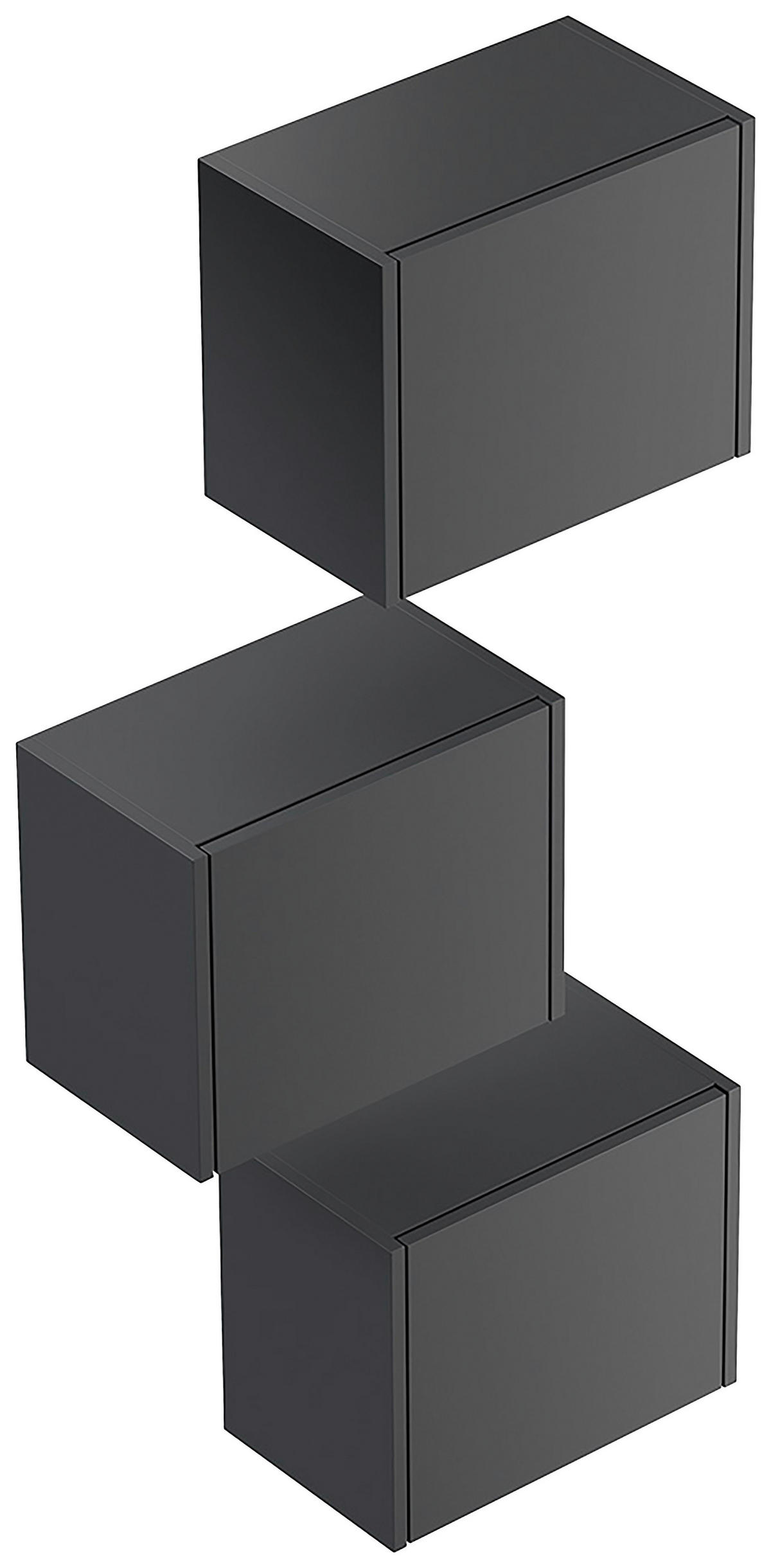 HÄNGESCHRANK  - Graphitfarben, MODERN, Holzwerkstoff - MID.YOU