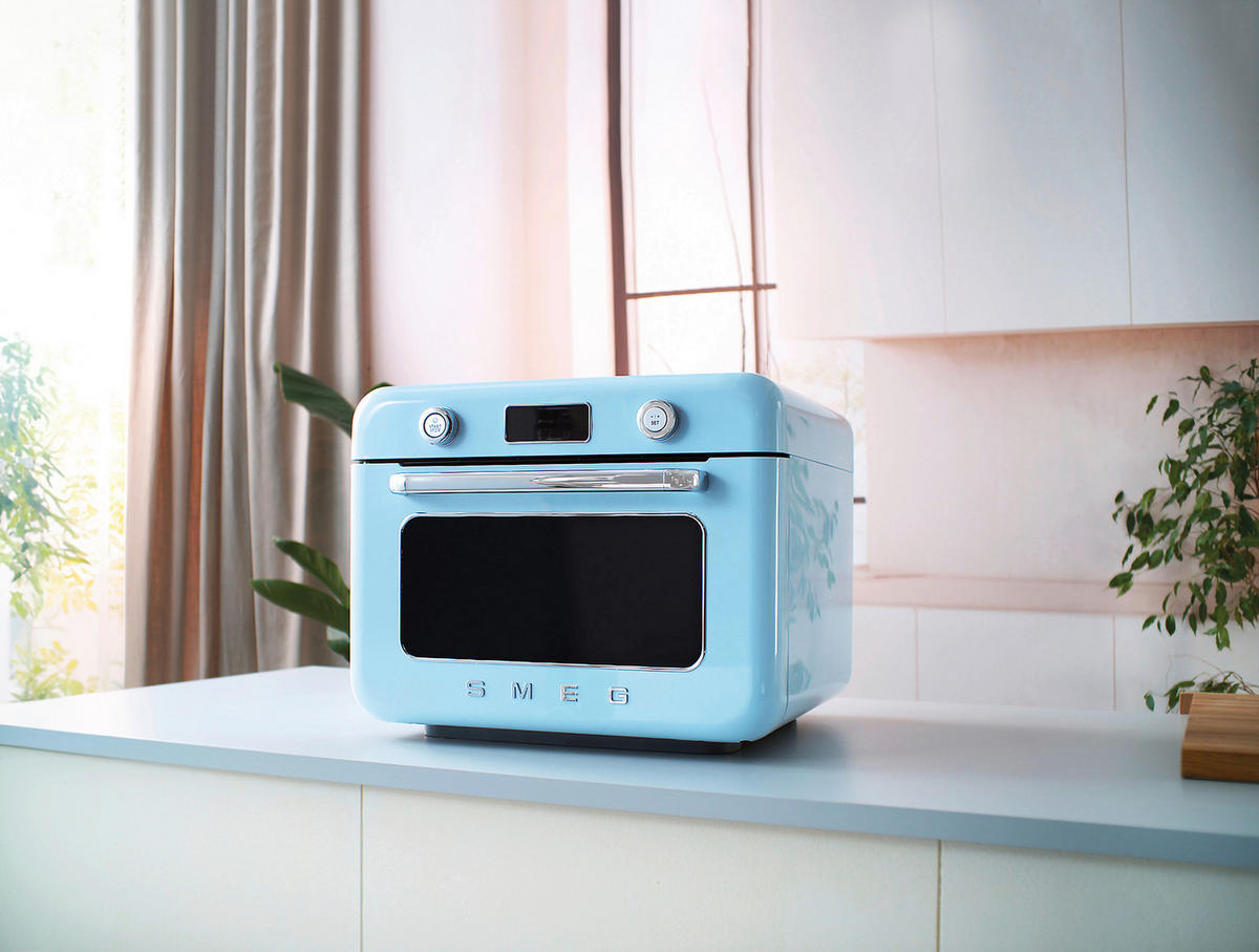 MINIBACKOFEN 50´s Style  - Pastellblau, Basics, Metall (50/40/51cm) - SMEG