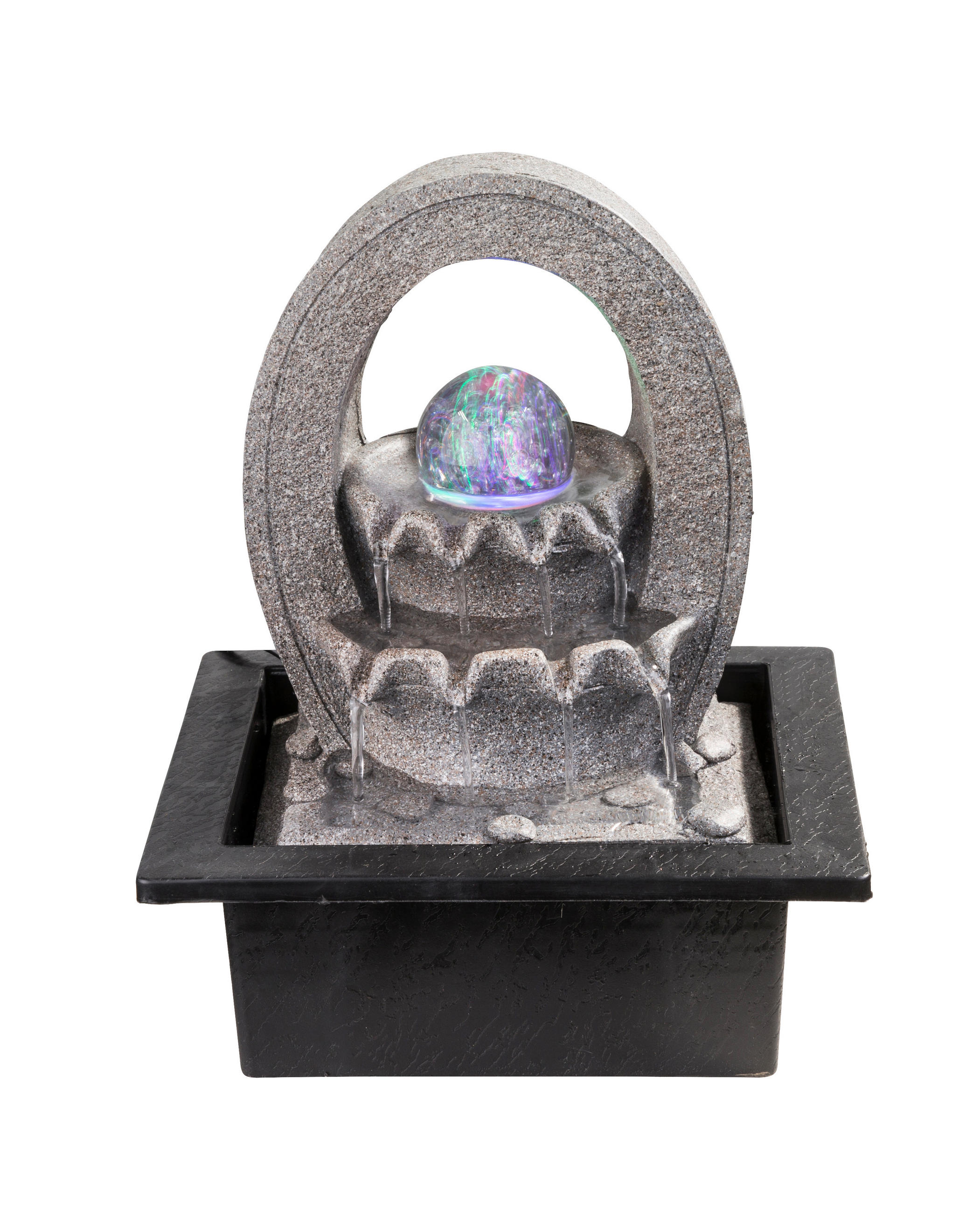 ZIMMERBRUNNEN - Grau, Basics, Kunststoff (21/17,5/25,5cm) - Globo