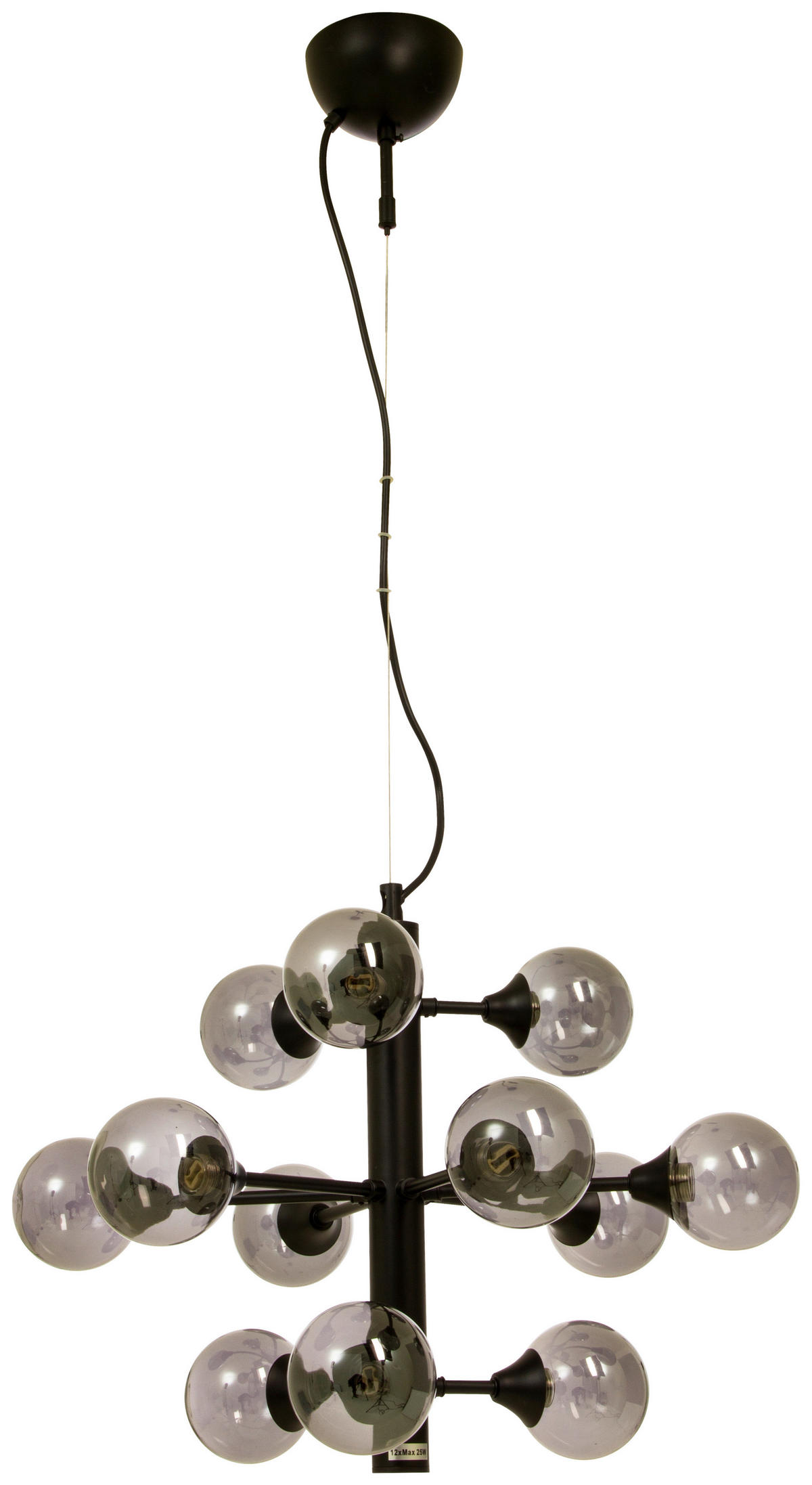 PENDELLAMPA 53/47/38,5 cm  - grå/svart, Klassisk, metall (53/47/38,5cm)