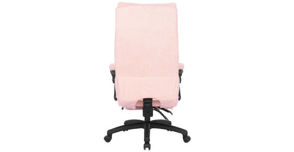 CHEFSESSEL Teddystoff Pink - Pink/Schwarz, Design, Kunststoff/Textil (64,5/112/120/65cm) - Carryhome