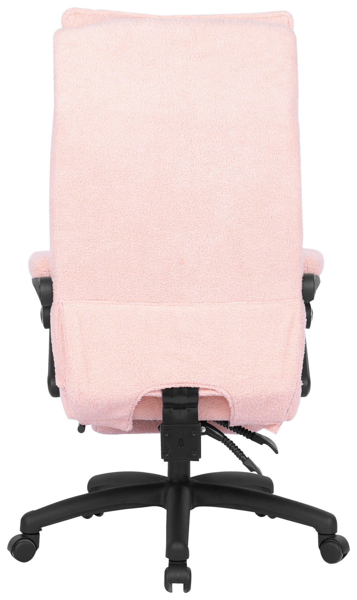 CHEFSESSEL Teddystoff Rosa  - Schwarz/Rosa, Design, Kunststoff/Textil (64,5/112/120/65cm) - Carryhome