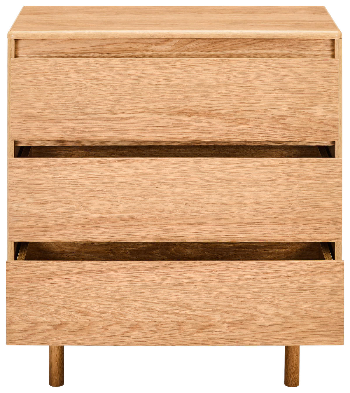 KOMMODE , 80/85,5/40 cm, 3 Schublade(n)  - Naturfarben, Design, Holz/Holzwerkstoff (80/85,5/40cm) - MID.YOU