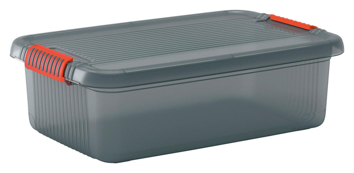 AUFBEWAHRUNGSBOX 39/18/59 cm     - Orange/Grau, KONVENTIONELL, Kunststoff (39/18/59cm)