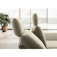 ECKSOFA  in Flachgewebe Beige Rücken echt, Armteilverstellung, Drehsitzfunktion  234/155 cm  - Beige/Schwarz, Design, Textil/Metall (234/155cm) - Dieter Knoll