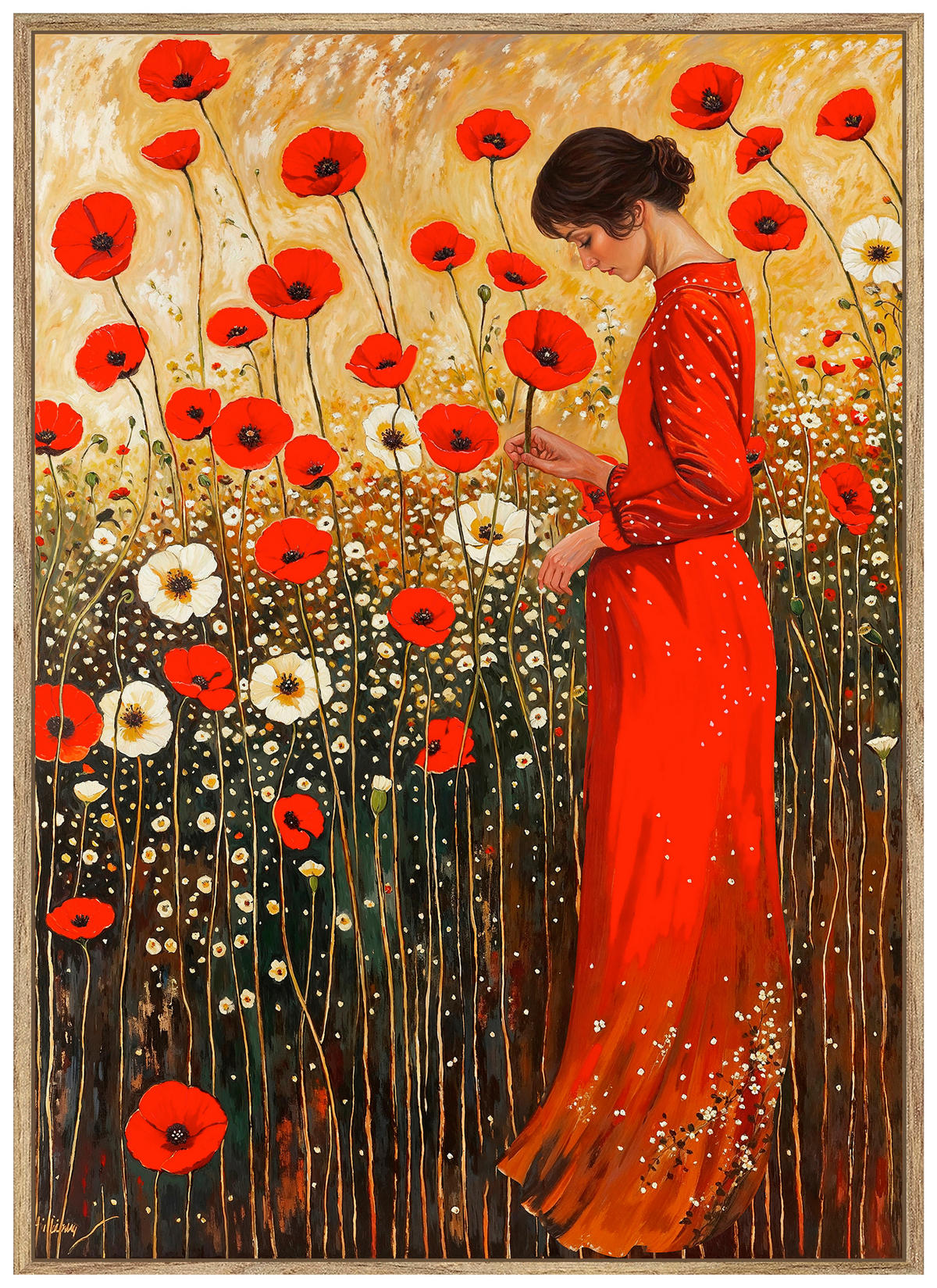 GLASBILD 50/70 cm  - Eichefarben/Multicolor, LIFESTYLE, Glas/Holzwerkstoff (50/70cm) - Monee