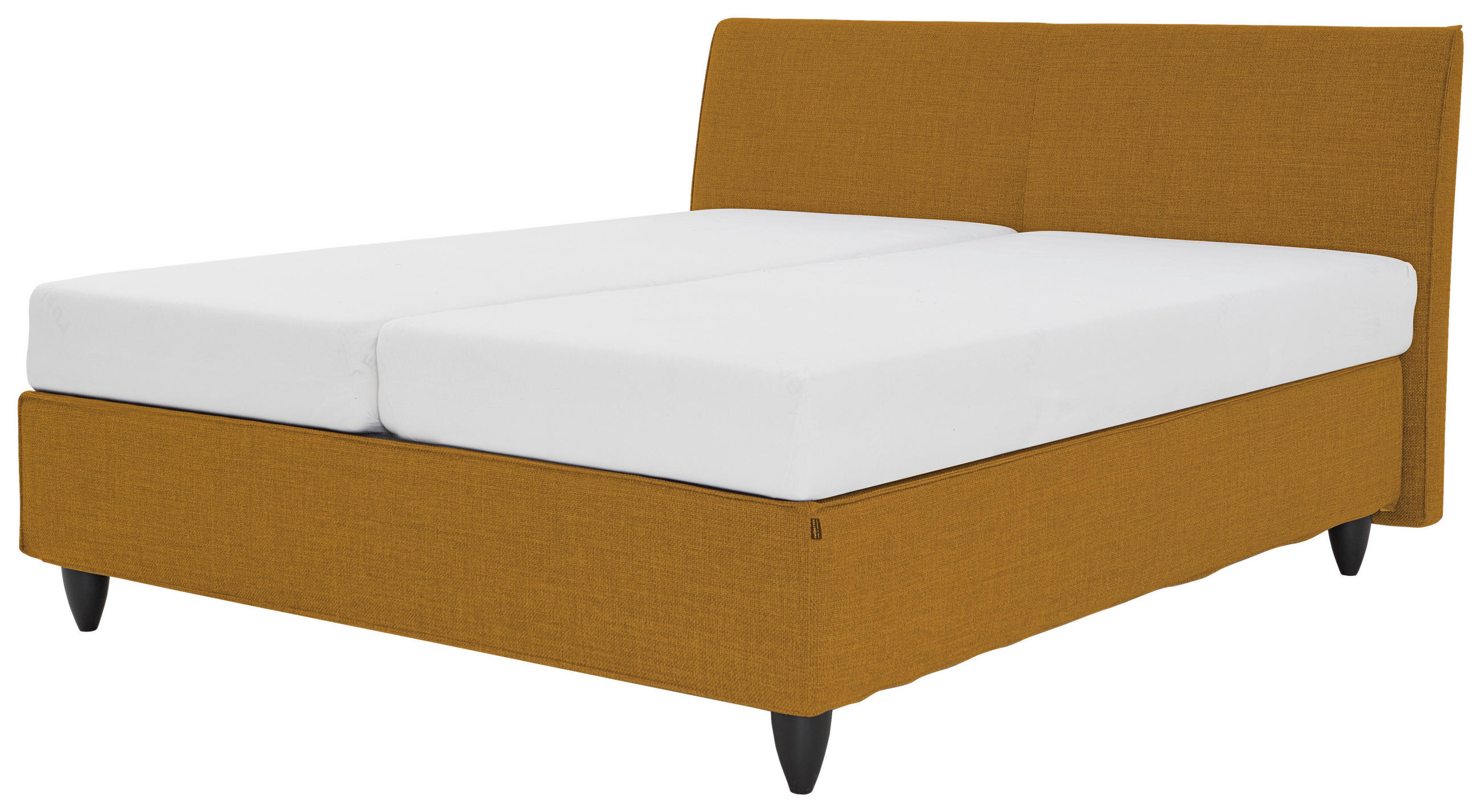 BOXSPRINGBETT 180/200 cm  in Gelb  - Gelb/Schwarz, Design, Holzwerkstoff/Kunststoff (180/200cm) - RUF Betten