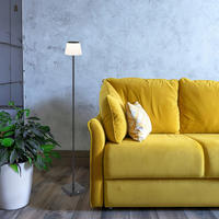 BREZŽIČNA STOJEČA SVETILKA     14/14/120 cm          - črna/bela, Design, kovina/umetna masa (14/14/120cm) - Globo