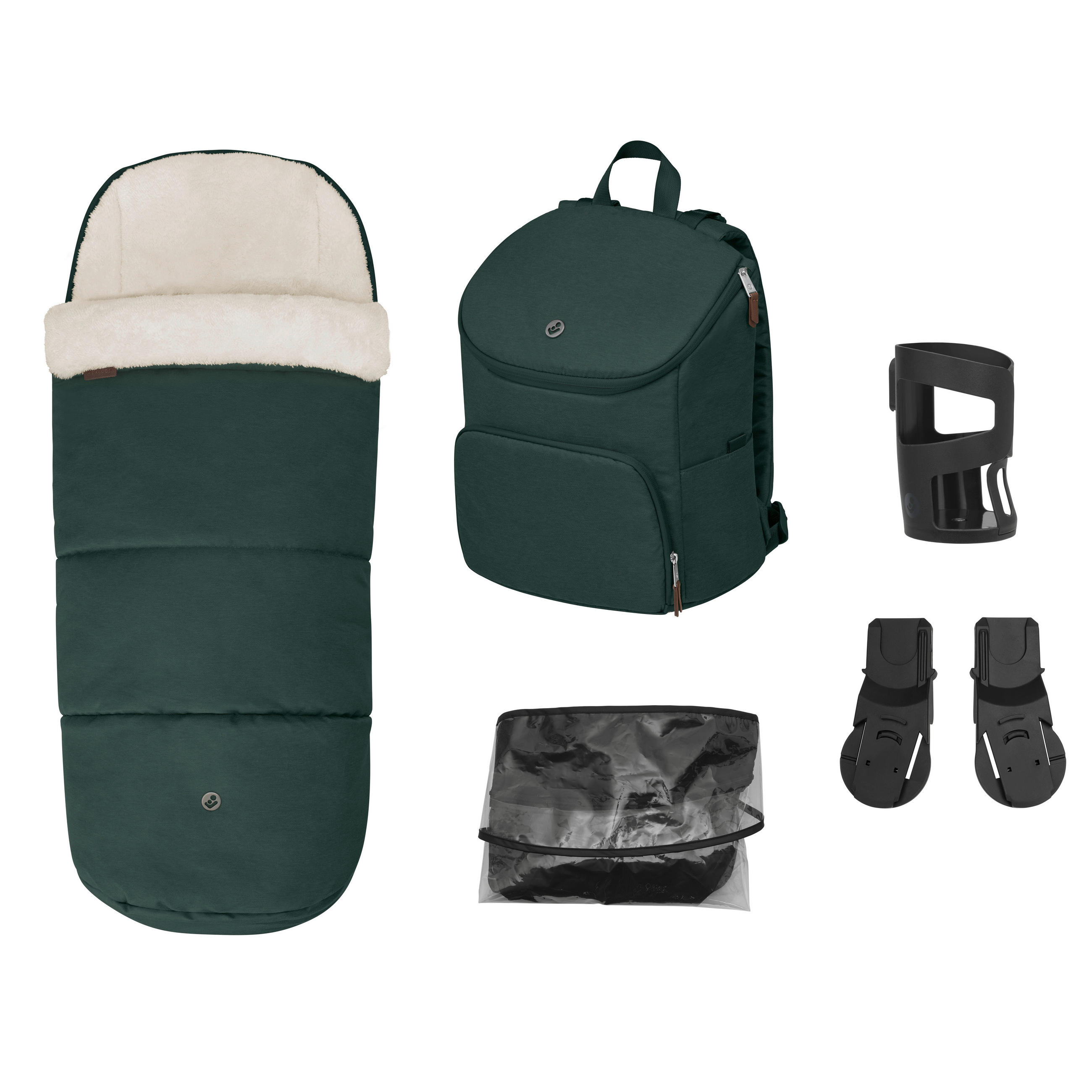 KINDERWAGENAUSSTATTUNG Oxford  - Grün, Basics, Kunststoff/Textil - Maxi-Cosi