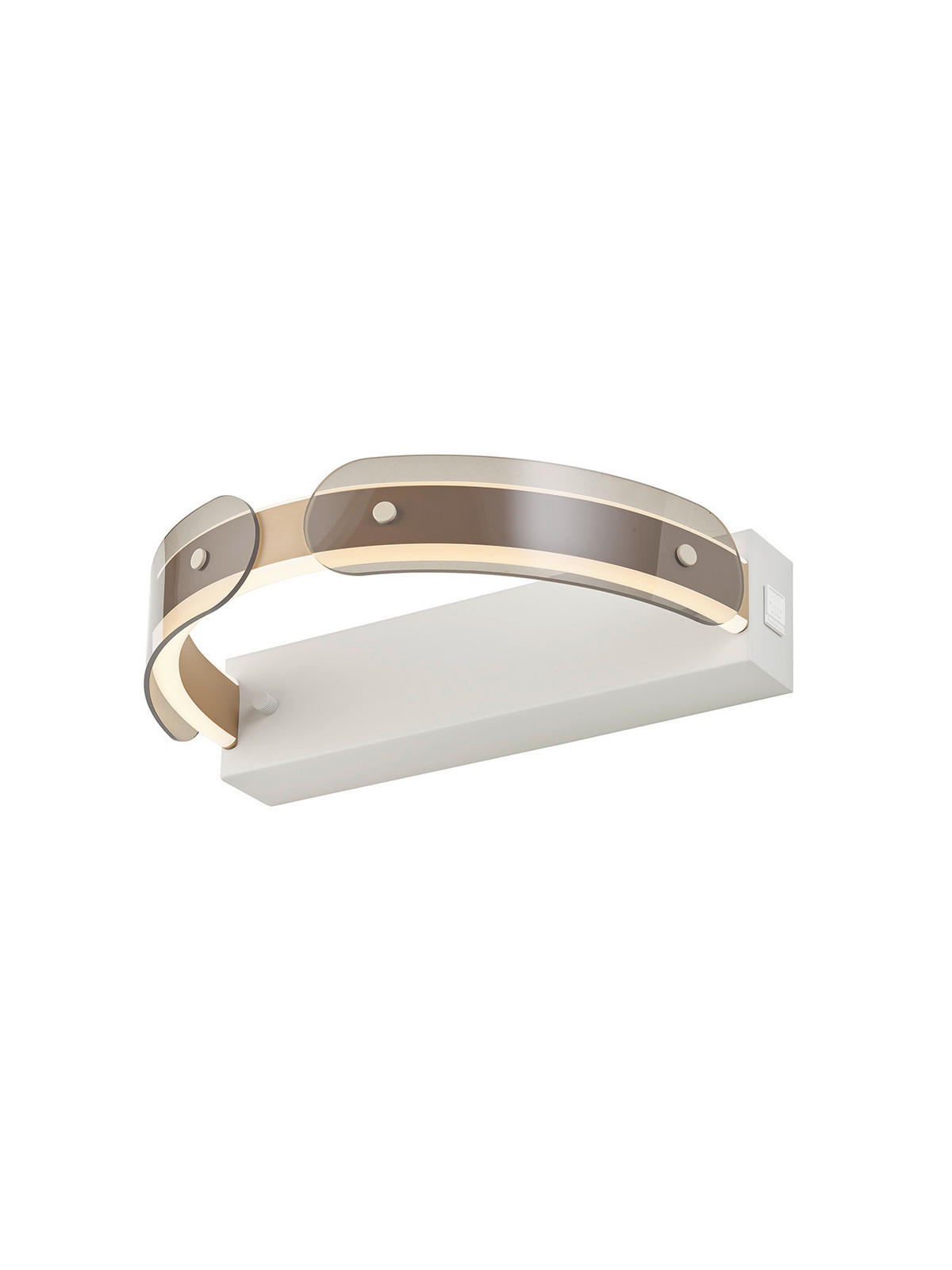 LED-WANDLEUCHTE Valeria 30,5/7/19,5 cm   - Orange/Grau, MODERN, Kunststoff/Metall (30,5/7/19,5cm) - Musterring