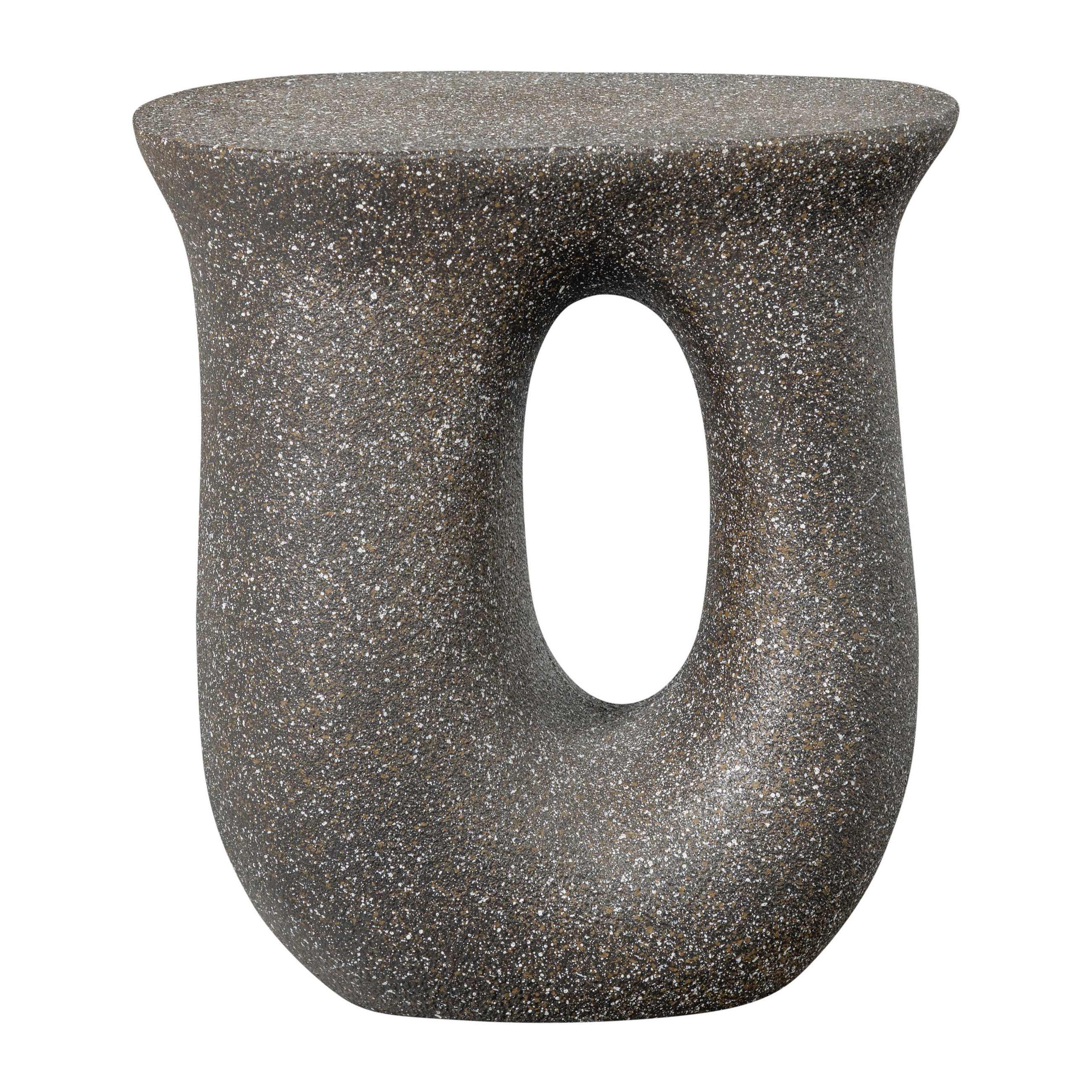 BEISTELLTISCH 42/33/45 cm Moson Schwarz organisch  - Schwarz, Design, Keramik/Metall (42/33/45cm) - Livetastic