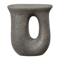 BEISTELLTISCH 42/33/45 cm Moson Schwarz organisch  - Schwarz, Design, Keramik/Metall (42/33/45cm) - Livetastic