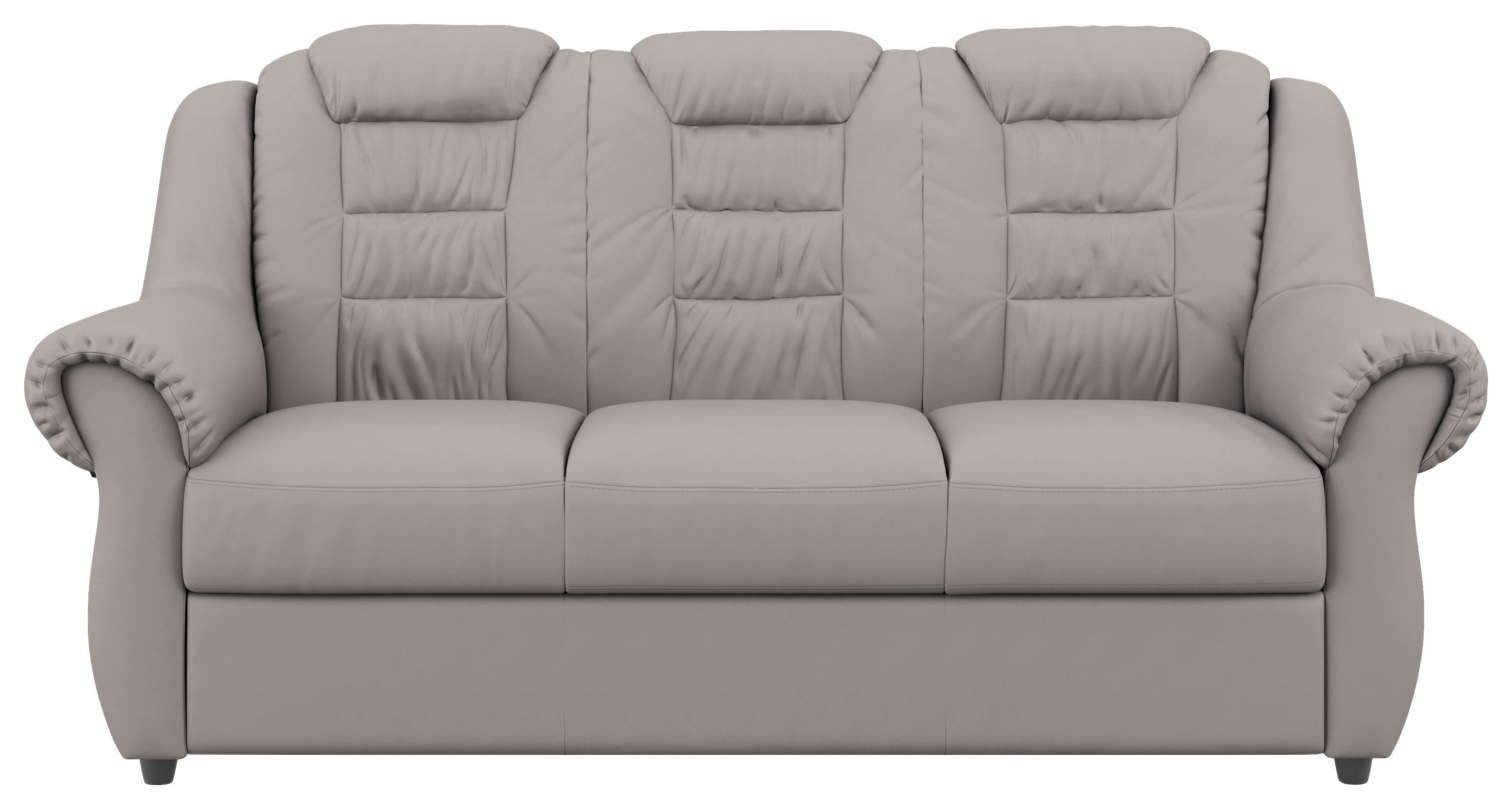 3-SITZER-SOFA in Lederlook Hellbraun  - Hellbraun/Schwarz, Konventionell, Kunststoff/Textil (196/102/101cm) - Livetastic