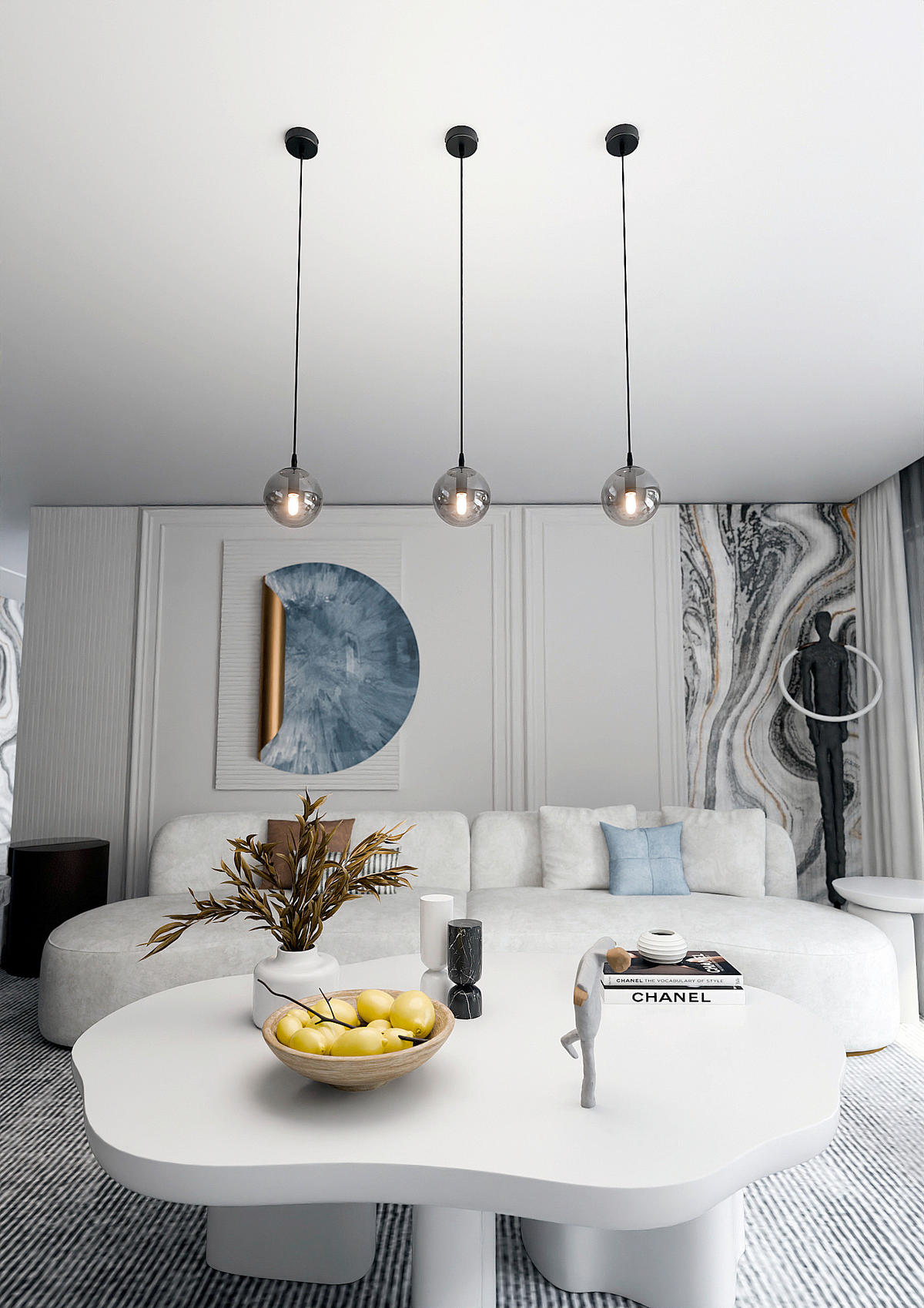 HÄNGELEUCHTE  12/8/100 cm    - Schwarz, KONVENTIONELL, Glas/Metall (12/8/100cm)