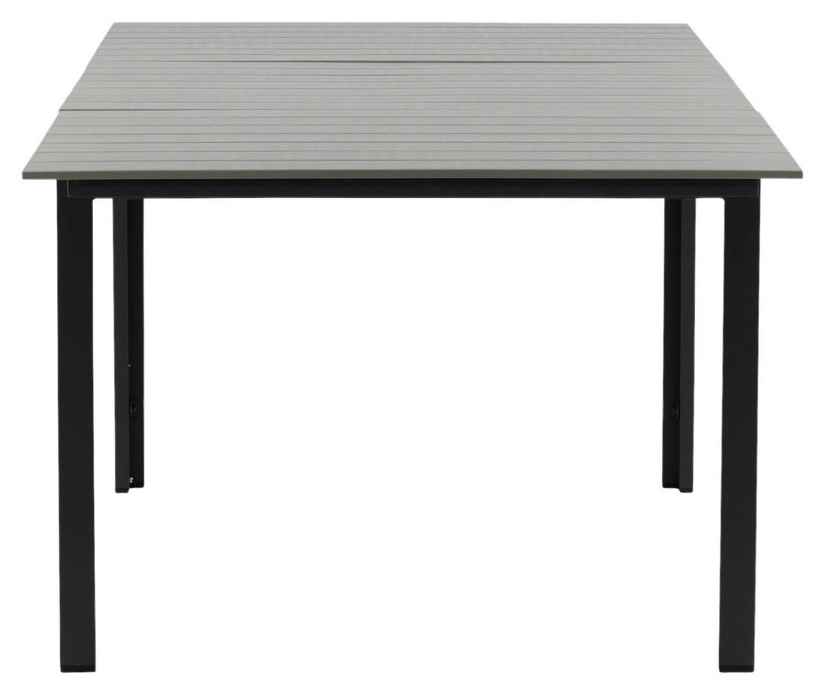 GARTENTISCH 160/100/75 cm Metall rechteckig  - Schwarz/Grau, KONVENTIONELL, Metall (160/100/75cm) - Gardenson
