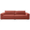 3-SITZER-SOFA Chenille Rostfarben  - Rostfarben/Schwarz, Design, Kunststoff/Textil (290/86/127cm) - Lomoco