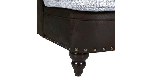 XXL-SESSEL - Dunkelbraun/Hellgrau, ROMANTIK / LANDHAUS, Holz/Textil (125/102/138cm) - Landscape
