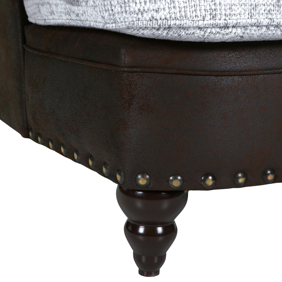 XXL-SESSEL - Dunkelbraun/Hellgrau, ROMANTIK / LANDHAUS, Holz/Textil (125/102/138cm) - Landscape