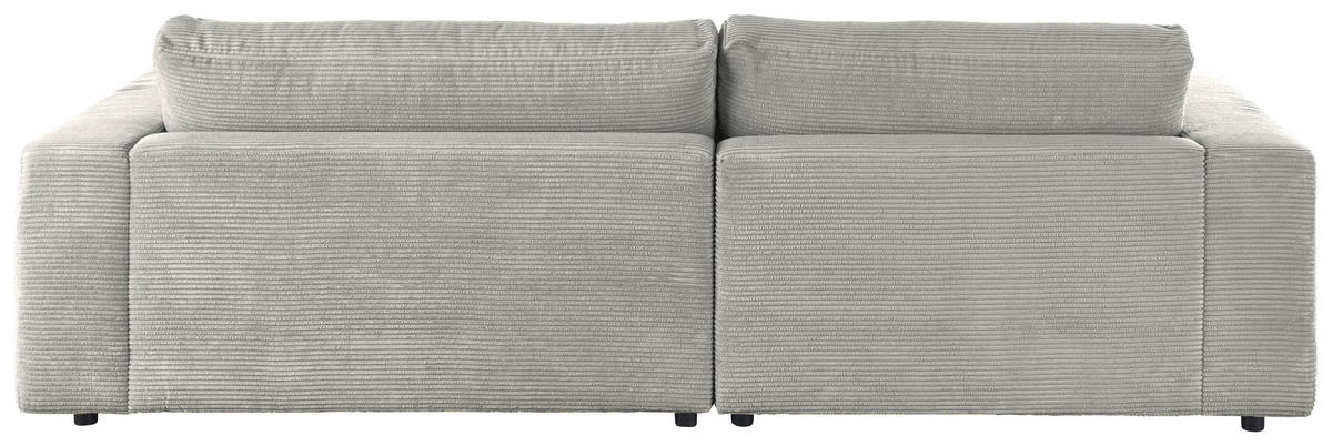 ECKSOFA in Cord Greige  190/270 cm  - Greige/Schwarz, Design, Kunststoff/Textil (190/270cm) - Lomoco