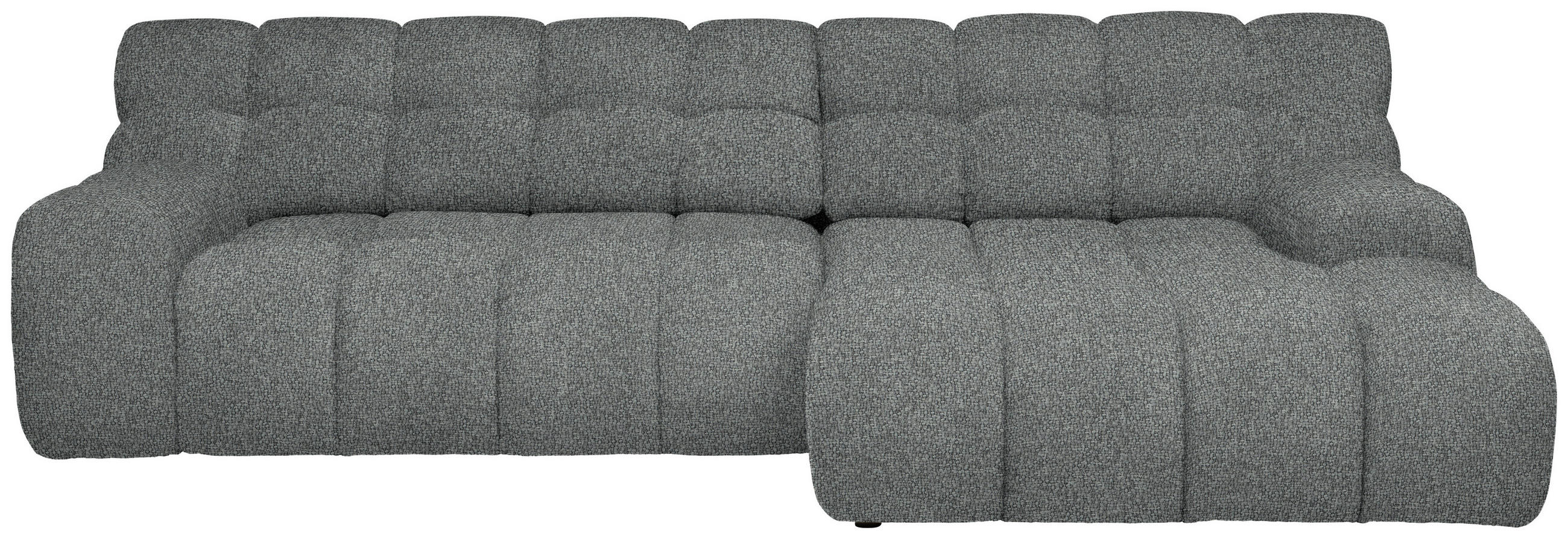 ECKSOFA in Webstoff Dunkelgrau  297/180 cm  - Dunkelgrau/Schwarz, MODERN, Kunststoff/Textil (297/180cm) - Welnova